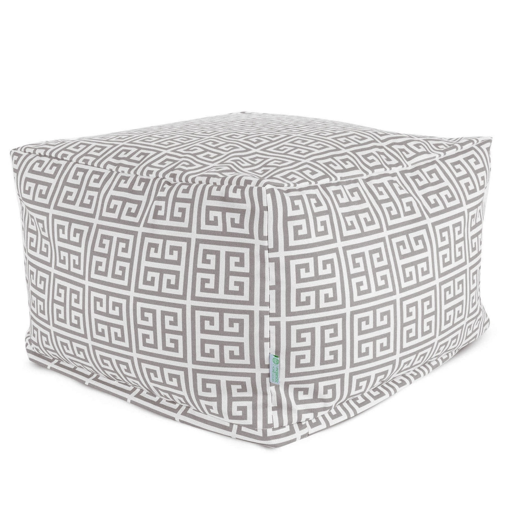 Majestic Home Goods Indoor Outdoor Towers Ottoman Pouf 27 In L X 27 In W X 17 In H