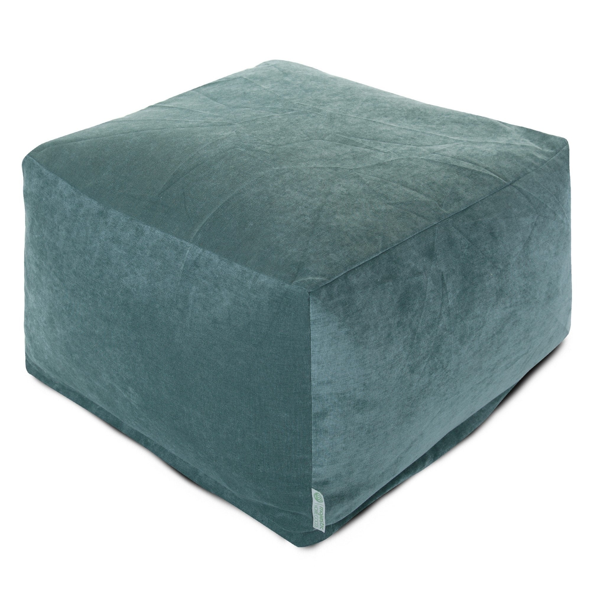 Majestic Home Goods Indoor Villa Velvet Ottoman Pouf 27 In L X 27 In W X 17 In H