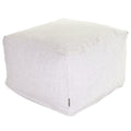 Majestic Home Goods Indoor Wales Poly Linen Ottoman Pouf 27 In L X 27 In W X 17 In H
