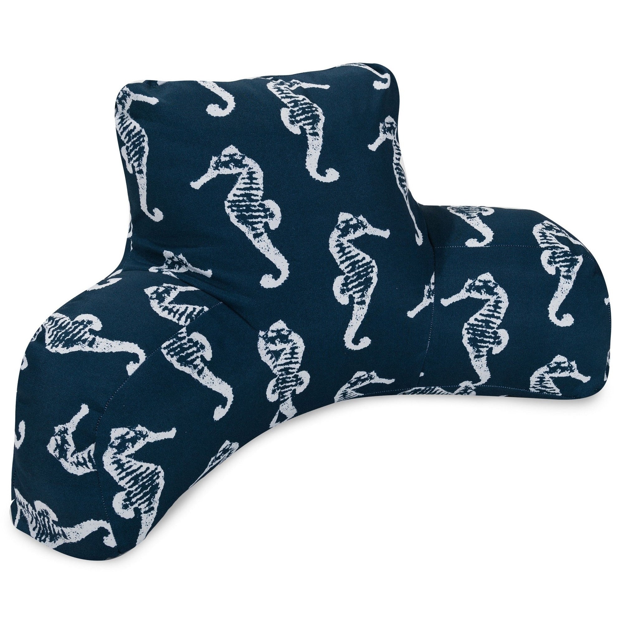 Majestic Home Goods Sea Horse Reading Bed Pillow 33 X 6 X 18