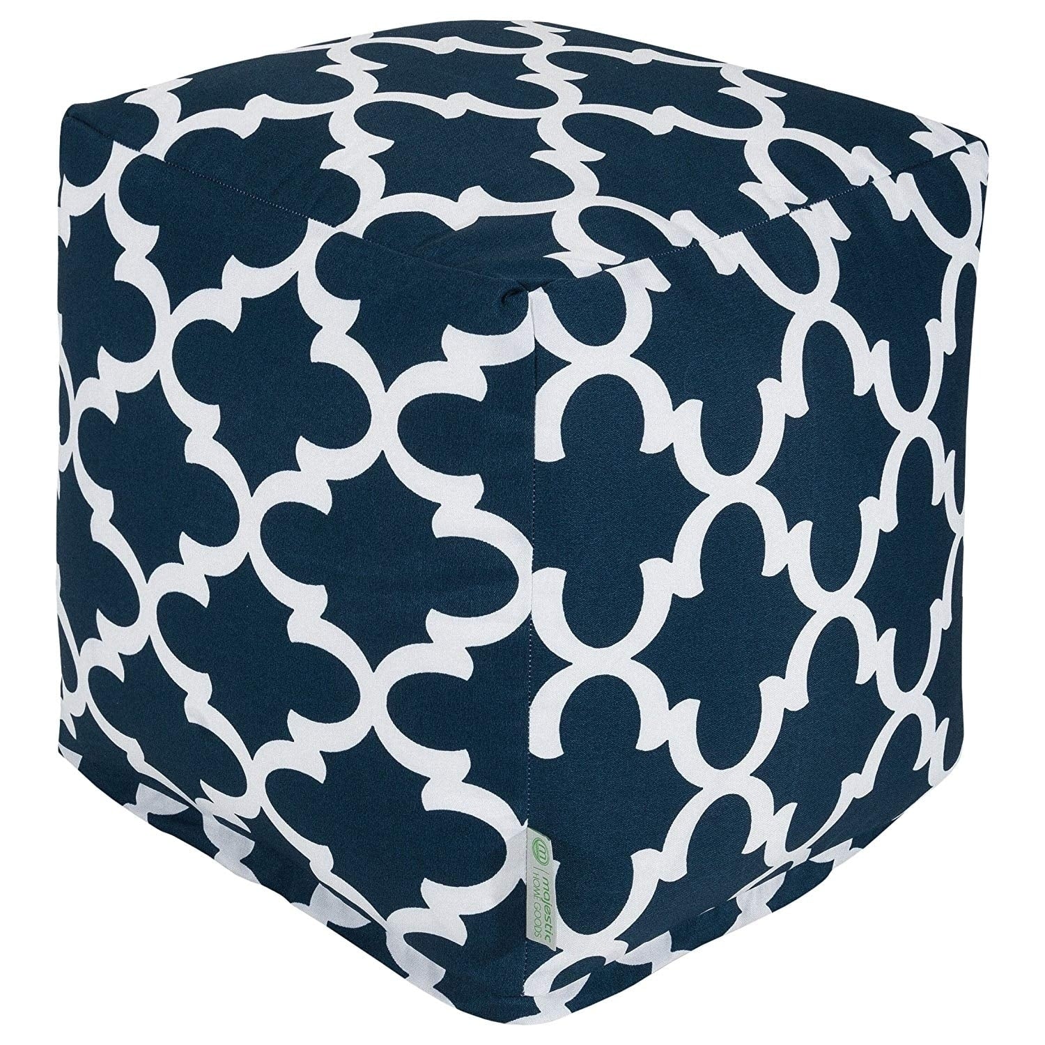 Majestic Home Goods Trellis Indoor Outdoor Ottoman Pouf Cube