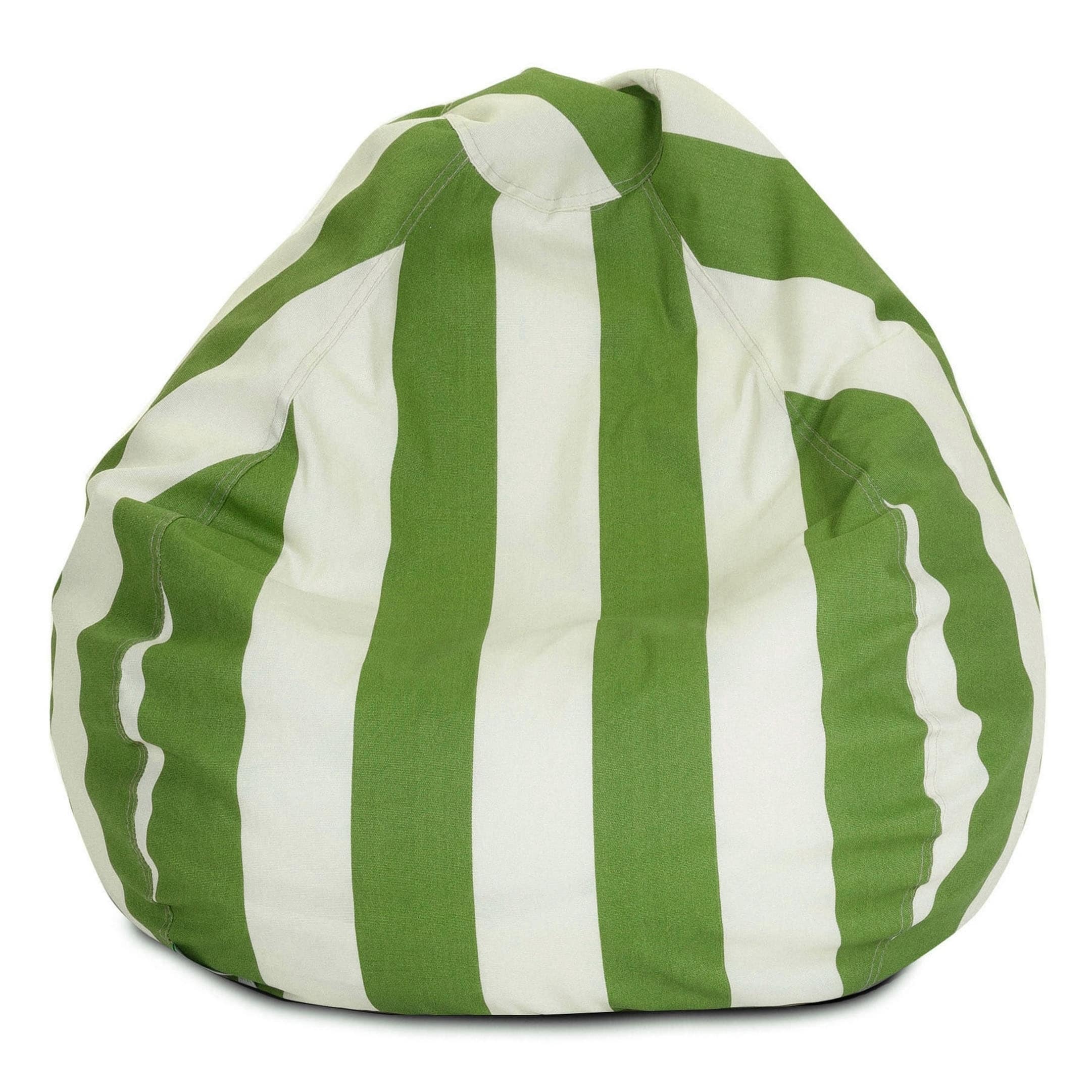 Majestic Home Goods Vertical Stripe Classic Bean Bag Chair Small Large