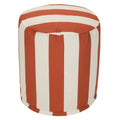 Majestic Home Goods Vertical Stripe Indoor Outdoor Ottoman Pouf 16 L X 16 W X 17 H