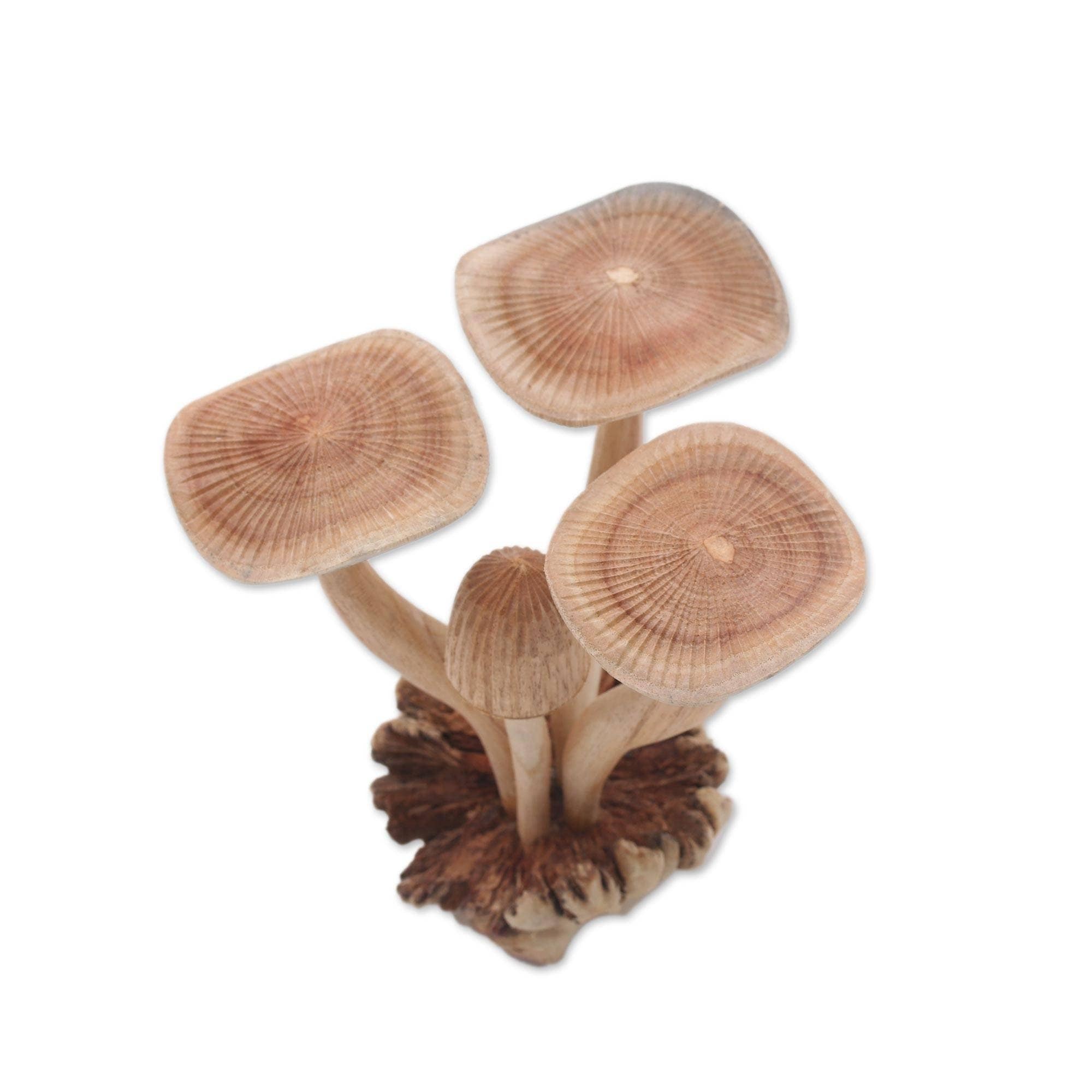 Majestic Mushroom Wood Sculpture