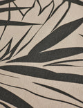 Majesty Palm Raw Canvas Fabric Swatch by Wallshoppe, Black