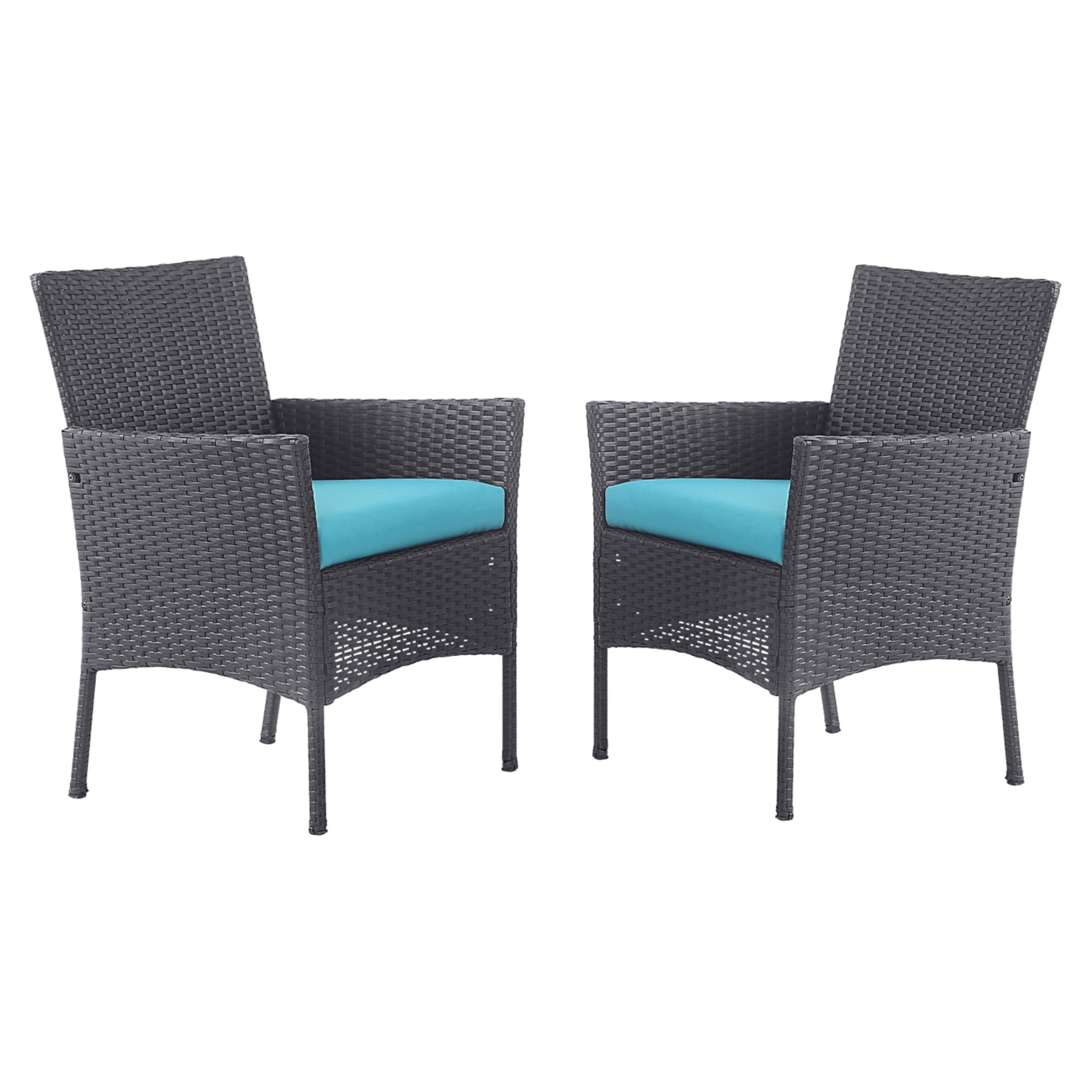 International Caravan Majorca Resin Wicker Patio Dining Chair Set Of 2