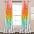 Make A Wish By Lush Decor Dandelion Fairy Ombre Pastel Rainbow Window Curtain Panel Pair 84 X 52
