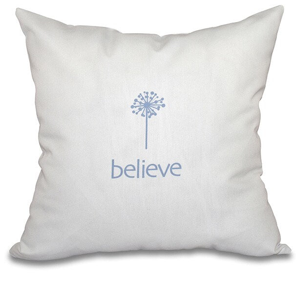 Make A Wish Word Print 20 Inch Throw Pillow