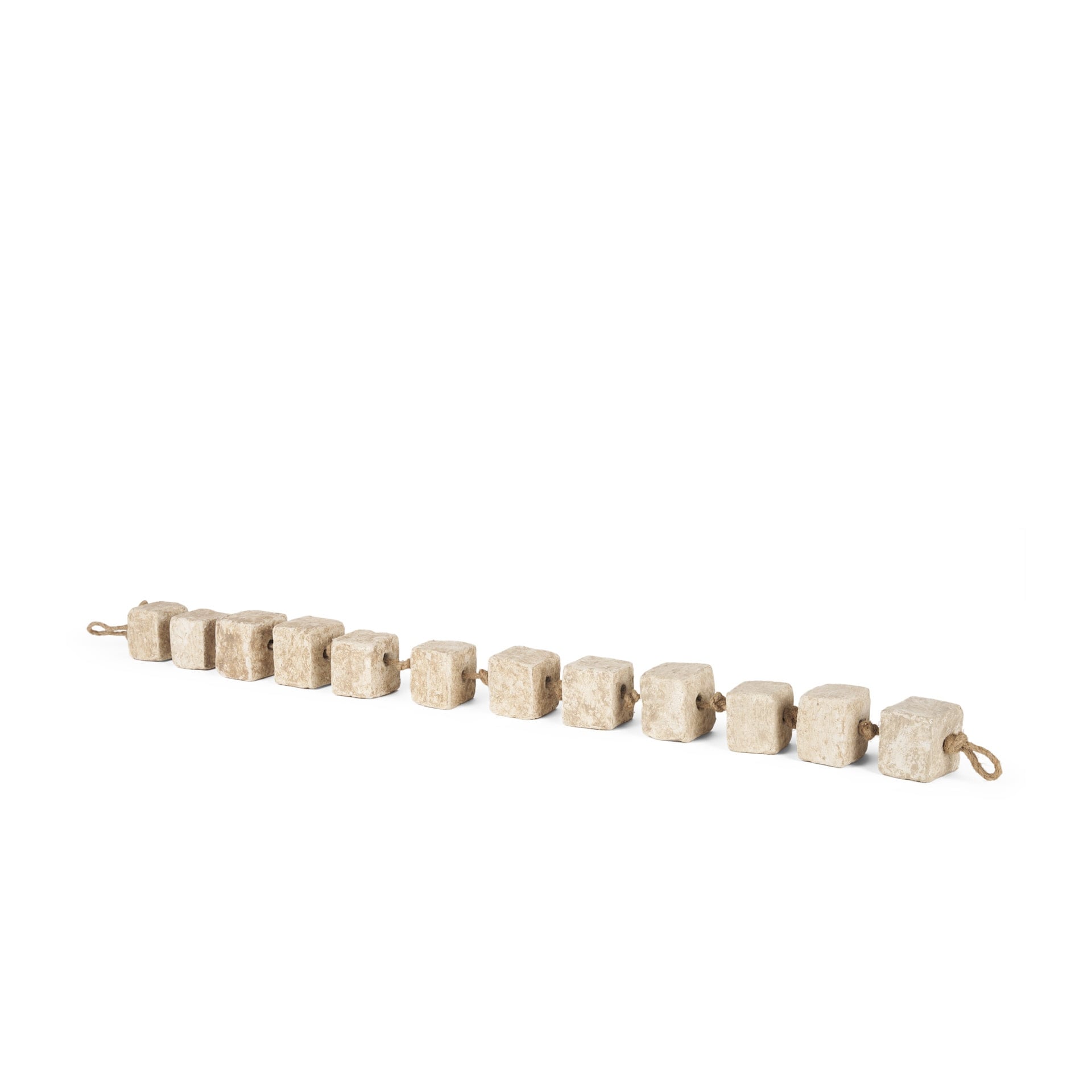 Mala Beige Paper Mache Cube Garland 40.0L X 2.0W X 2.0H