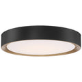Malaga 20 Inch Matte Black Led Flush Mount With Acrylic Lens