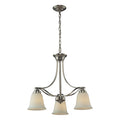 Elk Lighting Malaga 3 Light Brushed Nickel Chandelier