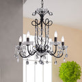 Maldita Black Finish 25 Inch Crystal Chandelier