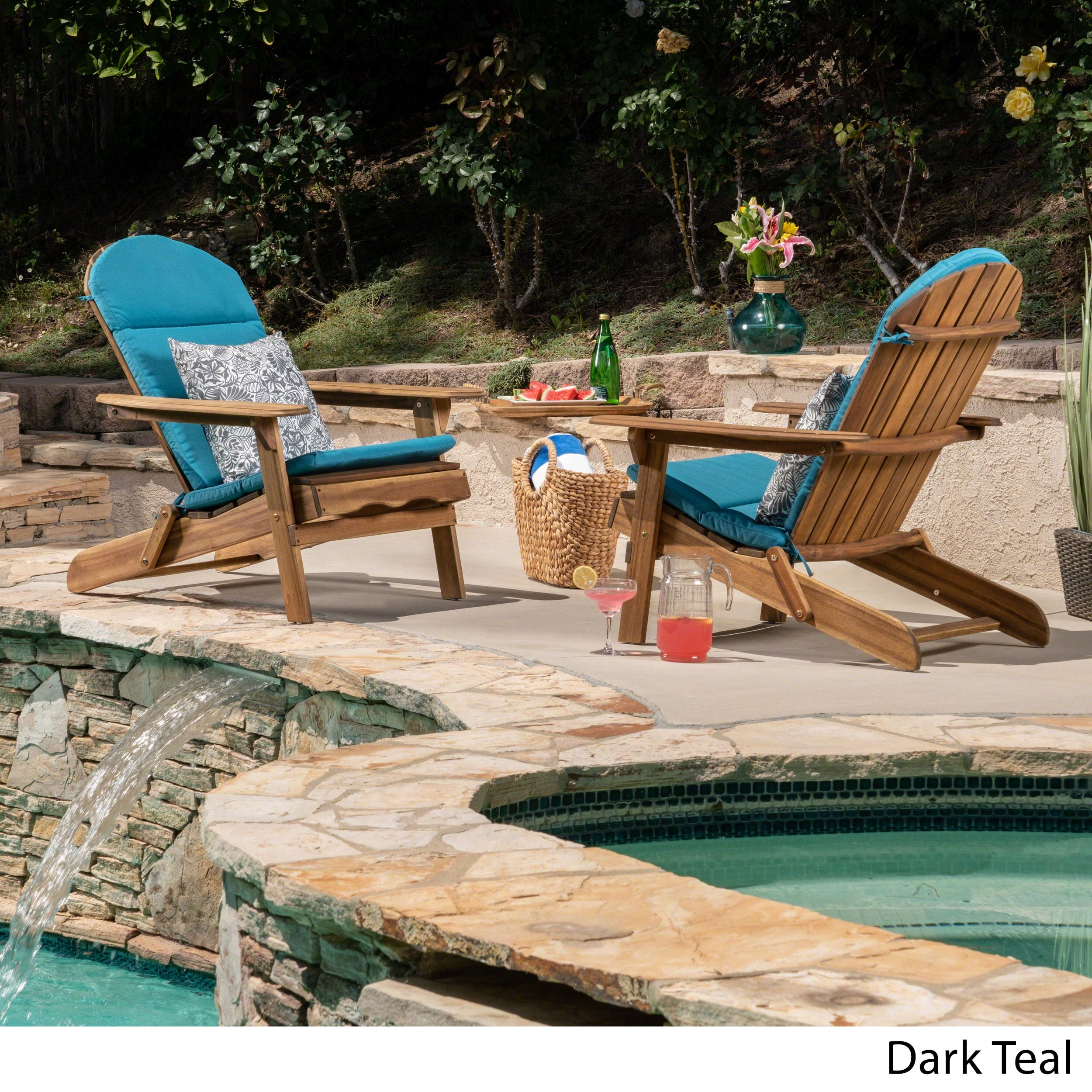 Malibu Outdoor Adirondack Chair Cushion Set Of 2 By Christopher Knight Home