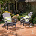Malibu Outdoor Acacia Wood Folding Adirondack Chairs With Cushions Set Of 2 By Christopher Knight Home