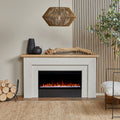 Malie 68 Smart Landscape Electric Fireplace In Venetian Gray By Real Flame
