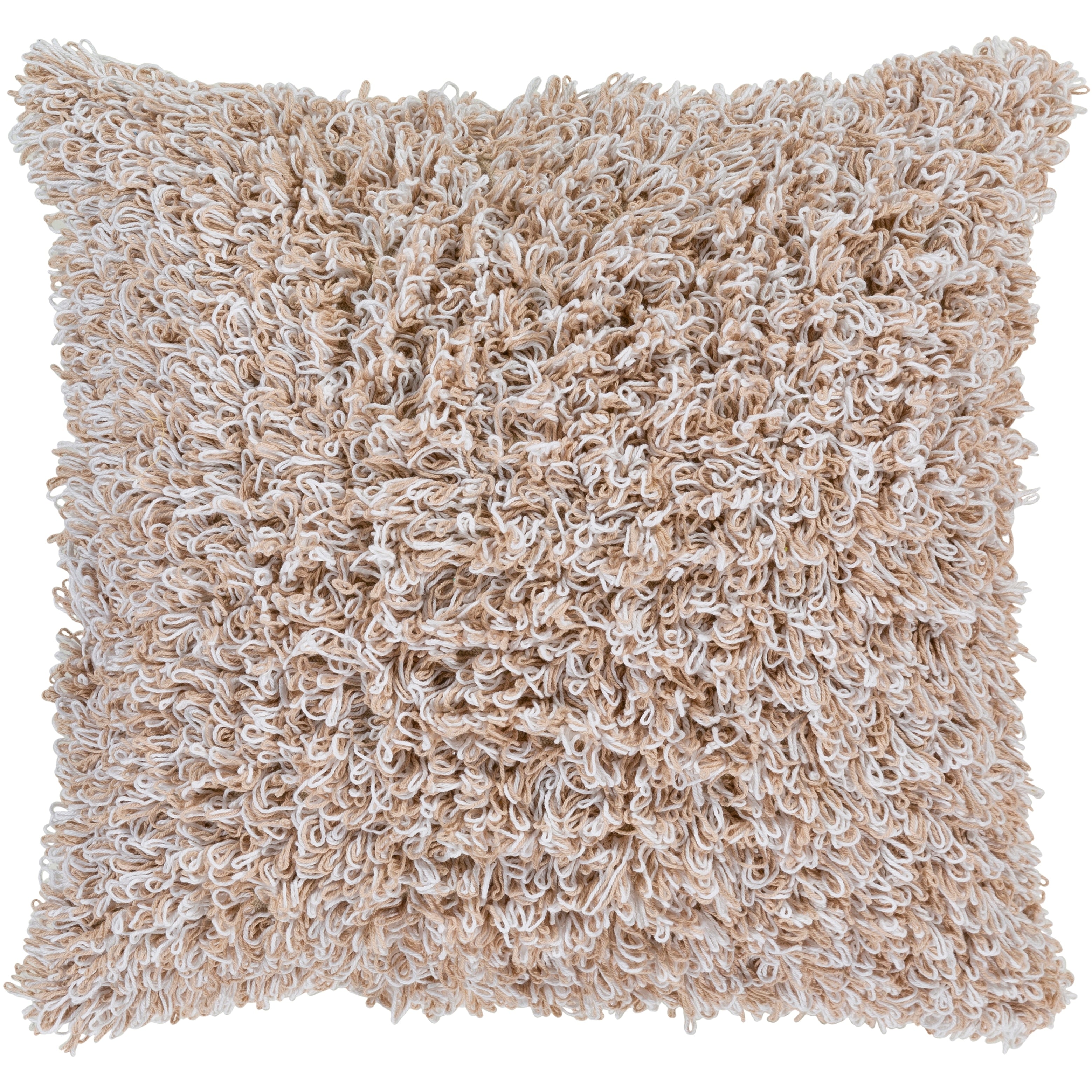 Malin Hand Woven Shag 2 Inch Poly Or Feather Down Throw Pillow