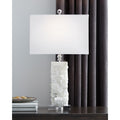 Malise White Alabaster 27 Inch Table Lamp