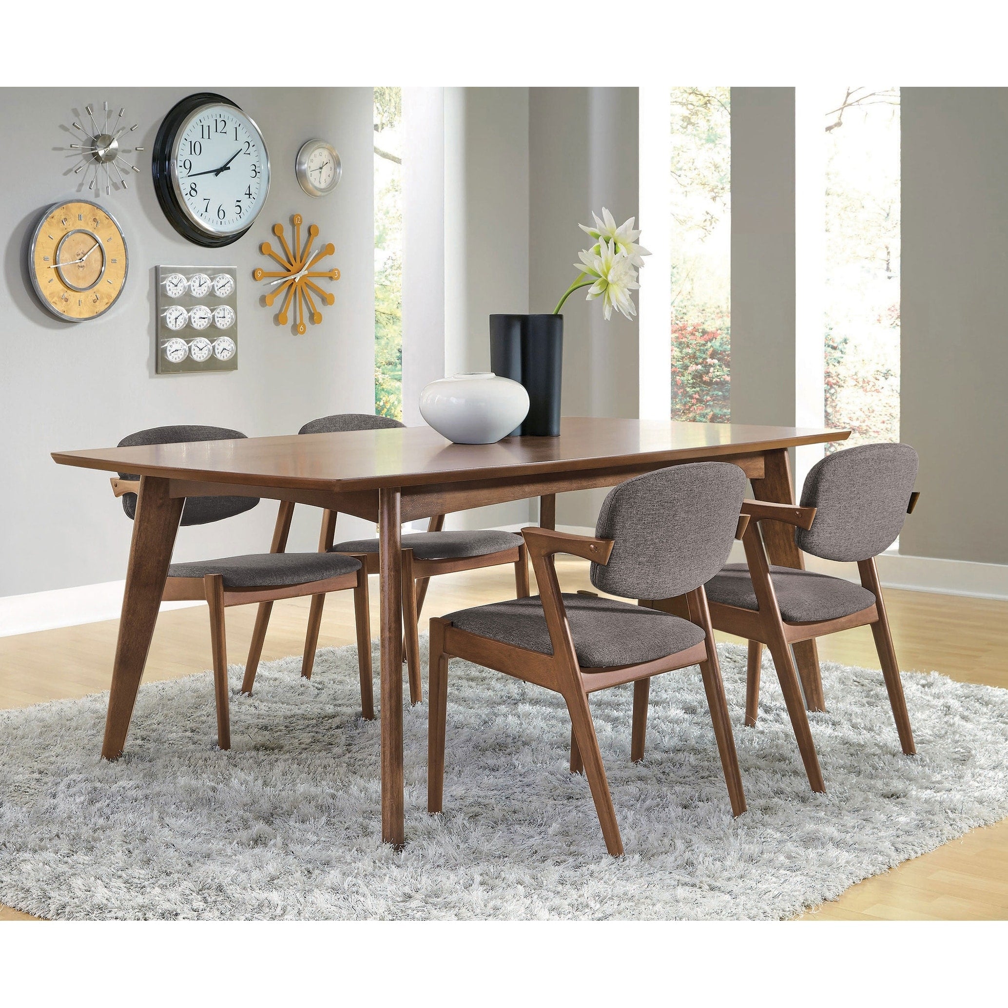 Malone Mid Century Modern 5 Piece Dining Set