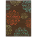 Stylehaven Floral Brown Blue Indoor Outdoor Area Rug 710X1010 710 X 1010