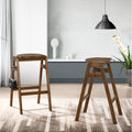 Malvern Mid Century Modern Wood Stackable Barstools Set Of 2