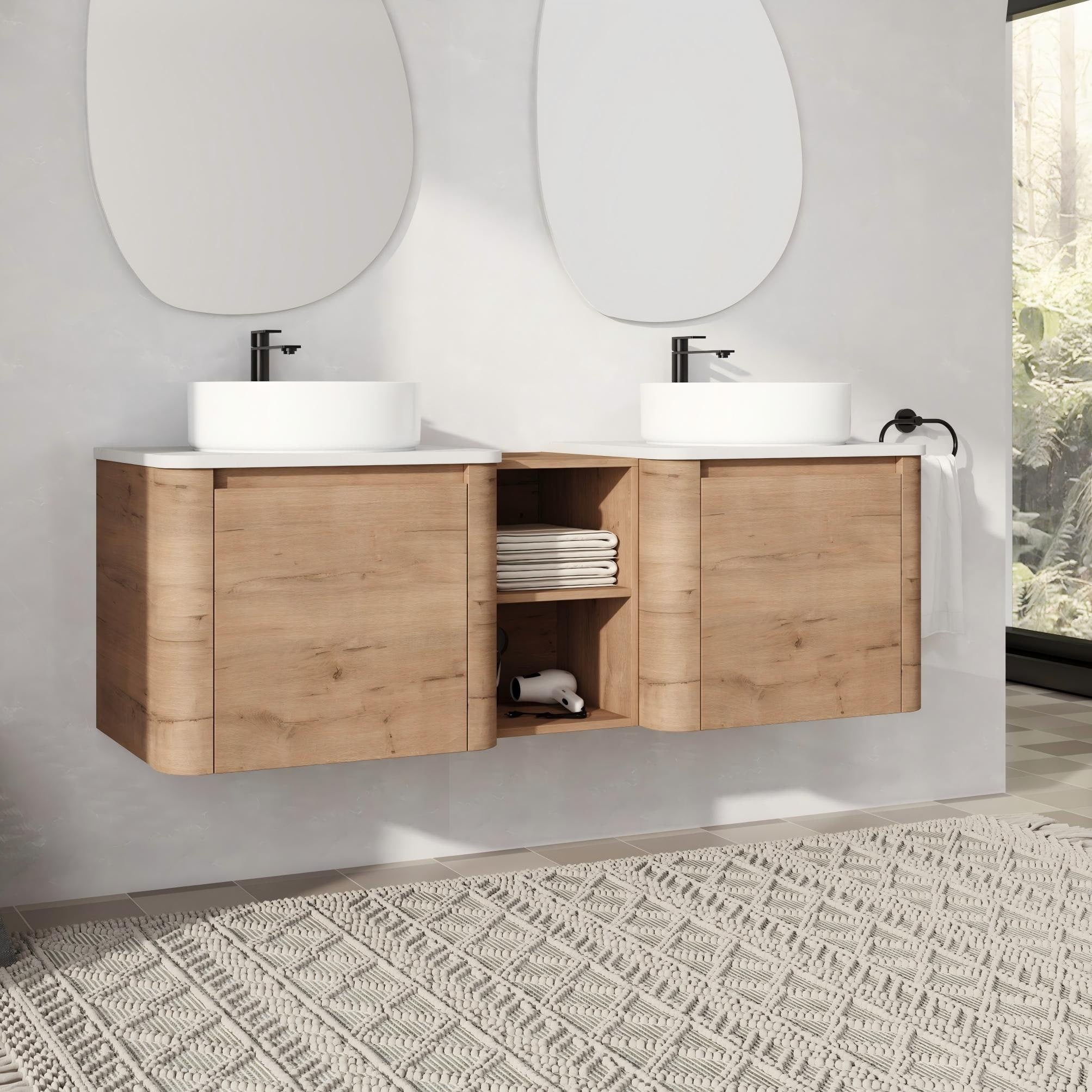 Malwee 36 48 60 Floating Bathroom Vanity Wall Mounted Bathroom Vanity With Ceramic Sink Soft Close Door And Shelf