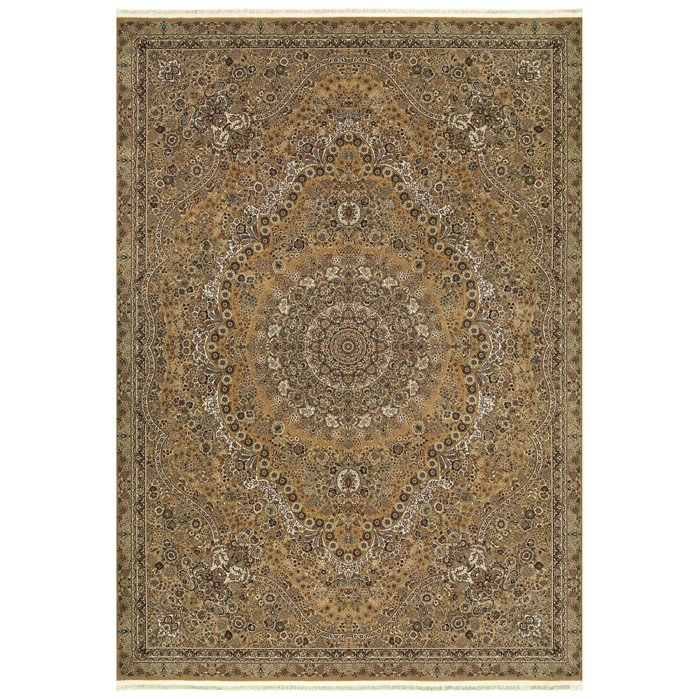 Manchester Traditional Medallion Fringed Area Rug