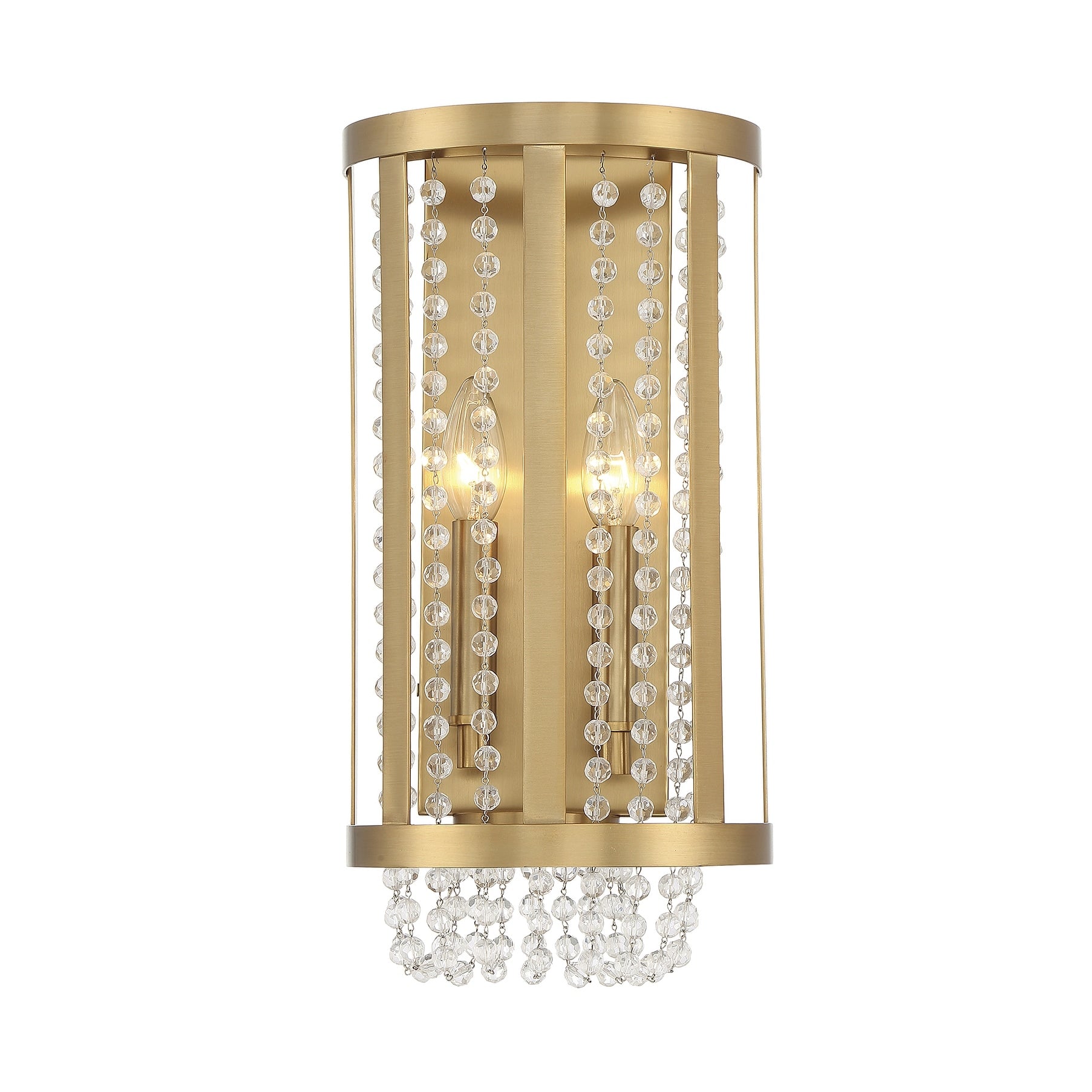 Mancini 2 Light Wall Sconce In Warm Brass
