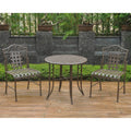 International Caravan Mandalay 3 Piece Iron Patio Bistro Set