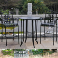 International Caravan Mandalay Outdoor Iron Bar Bistro Set Set Of 3