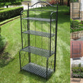 International Caravan Mandalay 4 Tier Iron Folding Bakers Rack