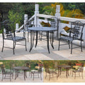 International Caravan Mandalay 5 Piece Iron Patio Dining Set