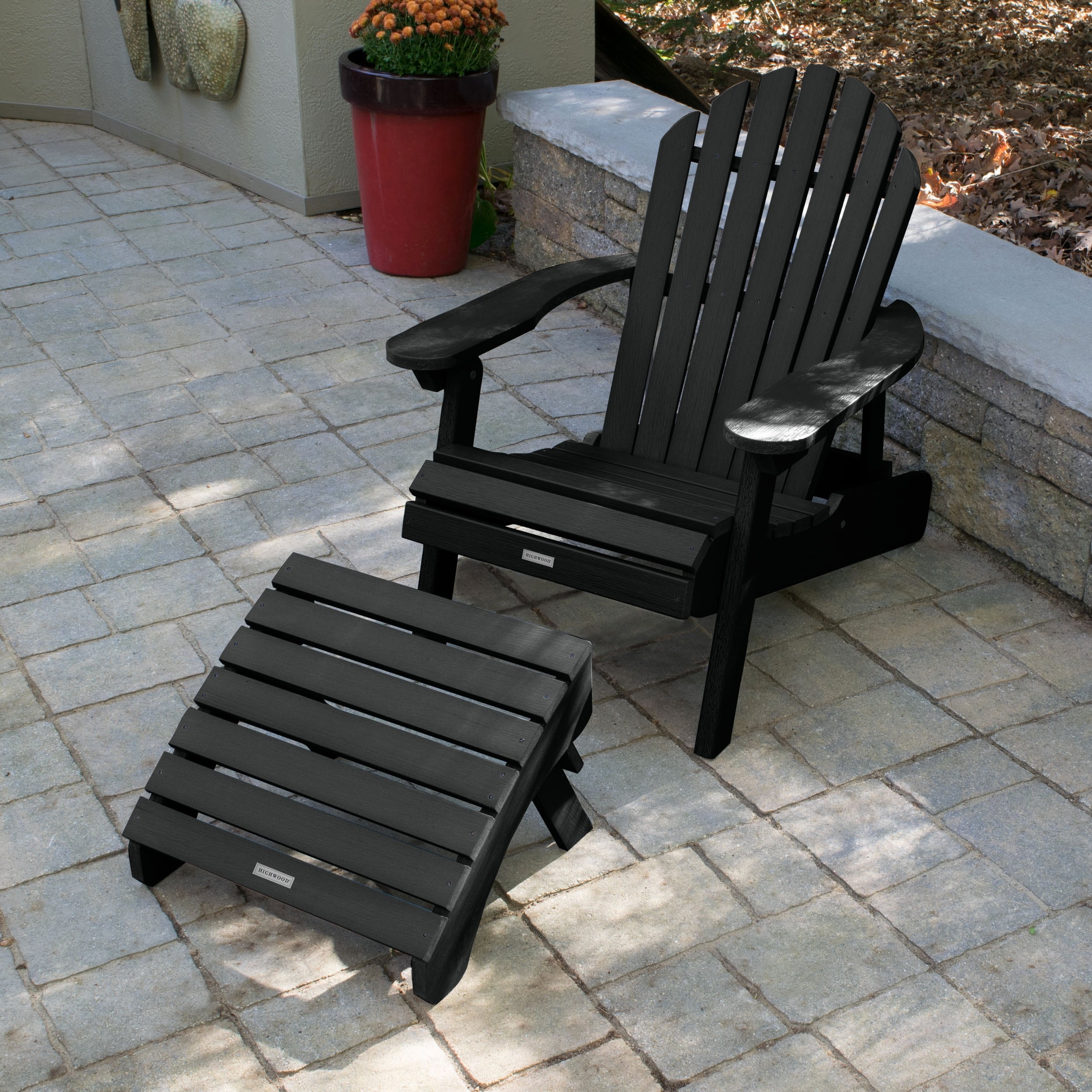Havenside Home Mandalay Outdoor Chair And Folding Ottoman Set