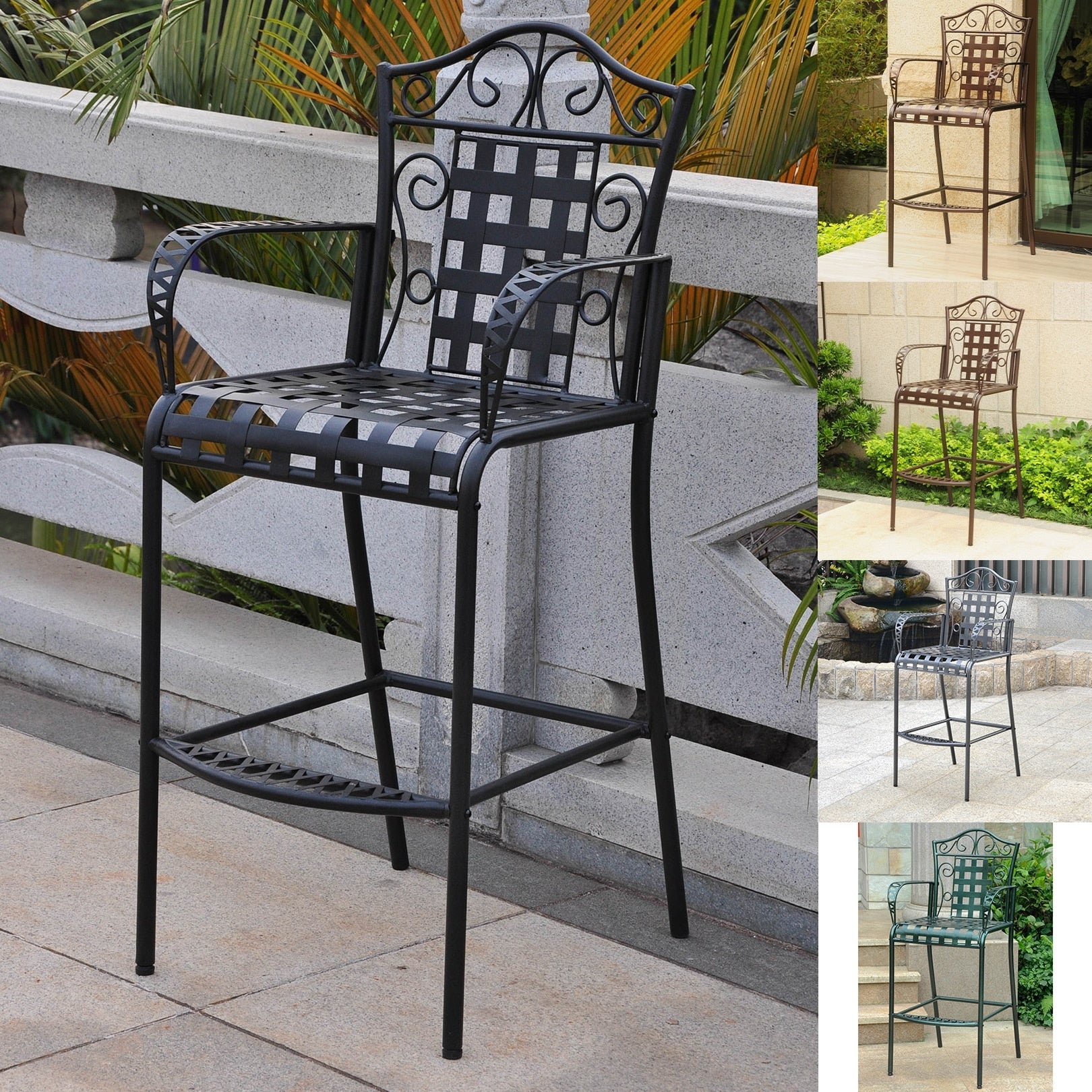 International Caravan Mandalay Iron Bar Chairs Set Of 2