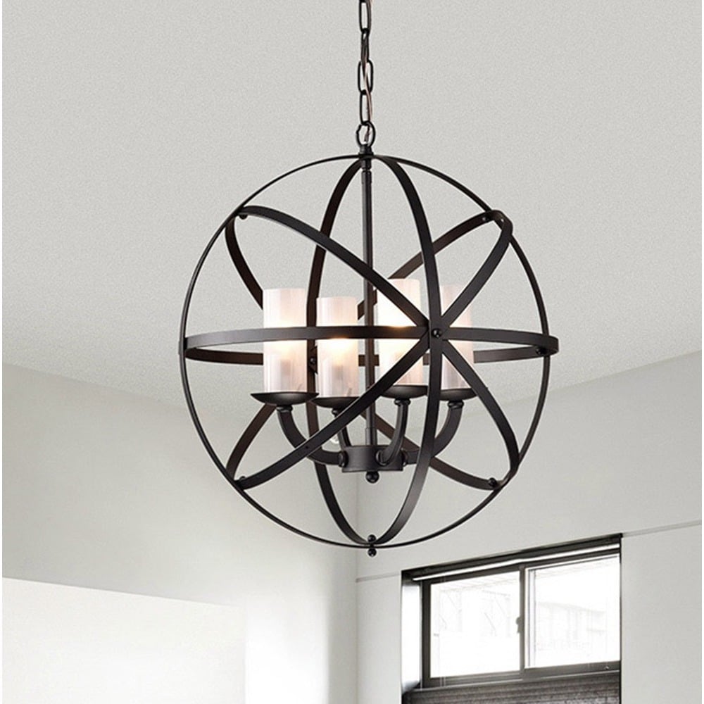 Mandisa 4 Light Black Finish 18 Inch Chandelier