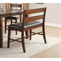 Mango Veneer Bench With Covered Seat Cherry Brown