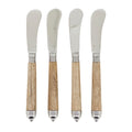 Mango Wood Handle Butter Knives Set Of 4 Stainless Steel Spreaders For Cheese Butter Charcuterie