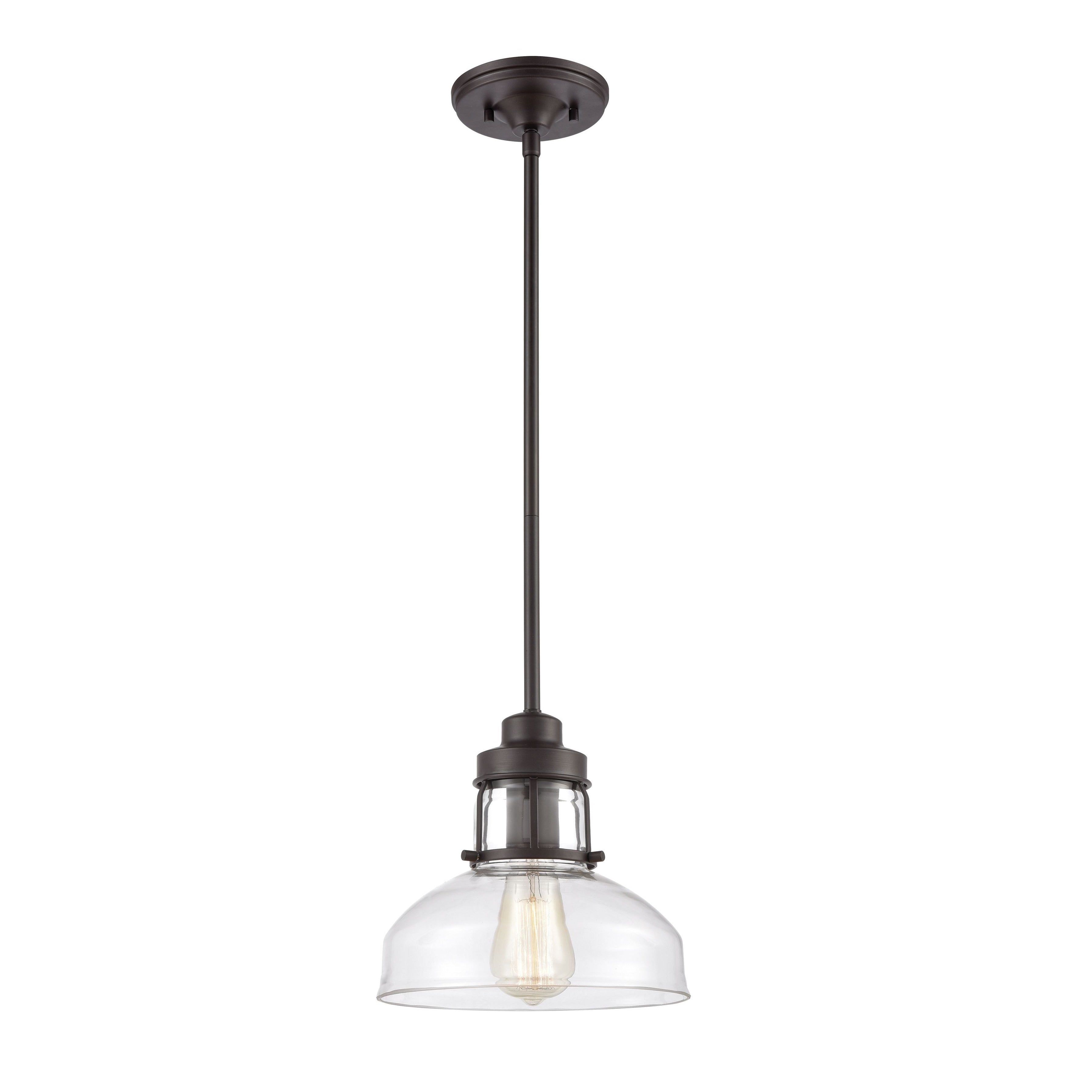 Manhattan Boutique 9 Inch Wide 1 Light Mini Pendant In Oil Rubbed Bronze 9In W X 9In D X 9In H