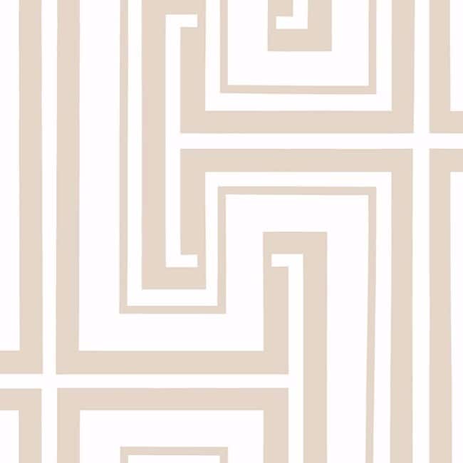 Manhattan Comfort Bristol Paper Backed Vinyl 32.7 Feet X 20.5 Inch Geometric Maze Wallpaper