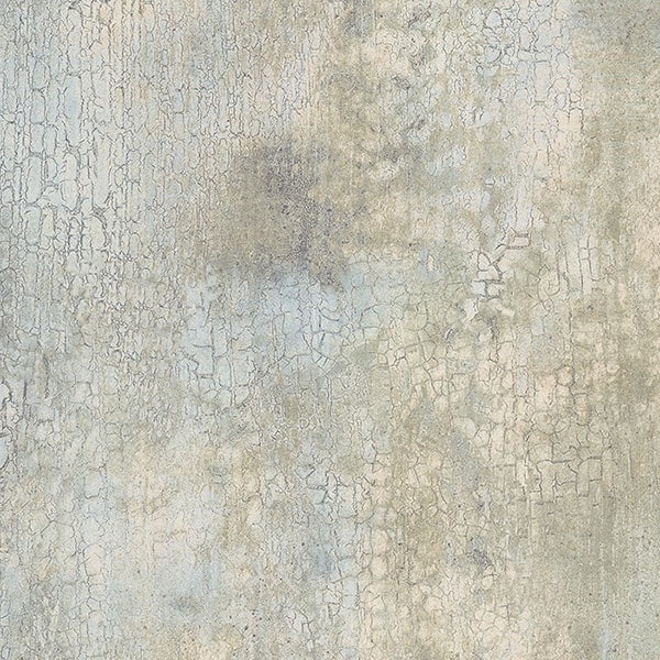 Manhattan Comfort Crystal 32.7 Ft. X 20.5 In. Vinyl Aqua Faux Crackle Wallpaper Covering