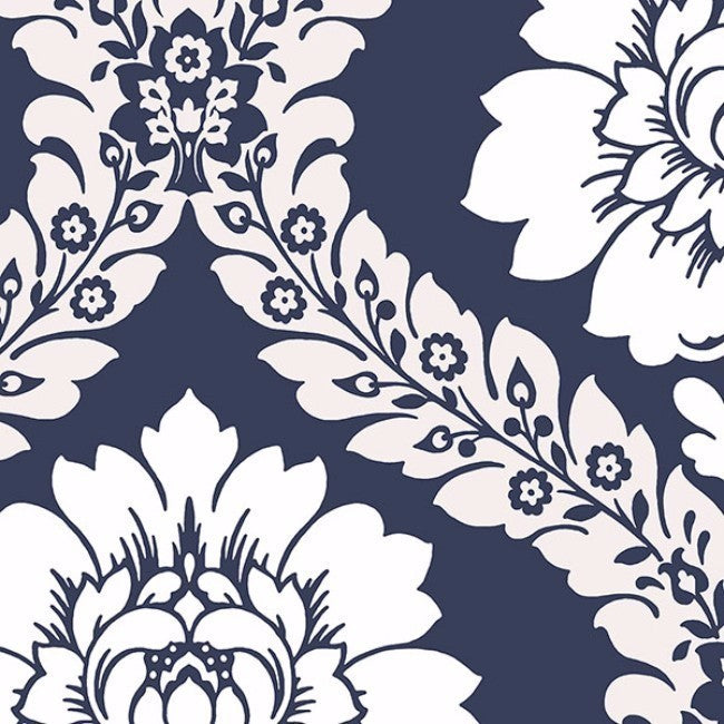 Manhattan Comfort Floral Damask Paper And Vinyl 32.7 Foot X 20.5 Inch Wallpaper 32.7 X 20.5