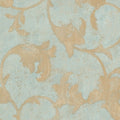 Manhattan Comfort Hoffman 32.7 Ft. X 20.5 In. Vinyl Blue Winding Scroll Wallpaper Covering