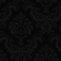 Manhattan Comfort Hyattsville 32.7 Ft. X 20.5 In. Vinyl Black Silk Damask Wallpaper Covering