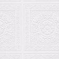 Manhattan Comfort Isaac White Textured Paintable Peel And Stick Wallpaper Roll 21 X 33