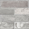 Manhattan Comfort Orland 32.7 Ft. X 20.5 In. Vinyl Grey Brick Texture Wallpaper Covering