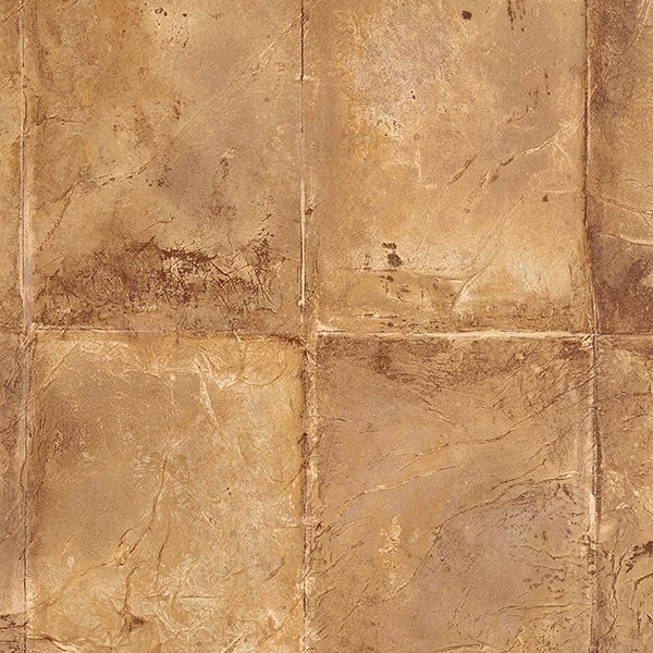 Manhattan Comfort Palatine 32.7 Ft. X 20.5 In. Vinyl Bronze Faux Marble Block Wallpaper Covering