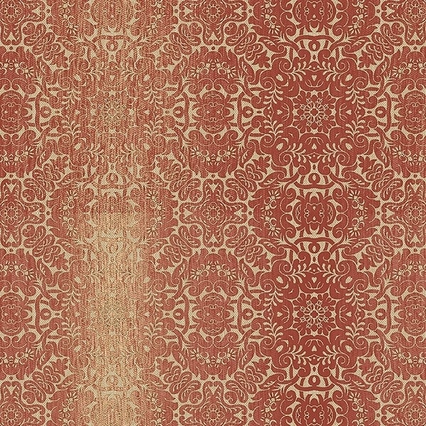 Manhattan Comfort Peoria 32.7 Ft. X 20.5 In. Vinyl Red Mini Damask Stripe Wallpaper Covering