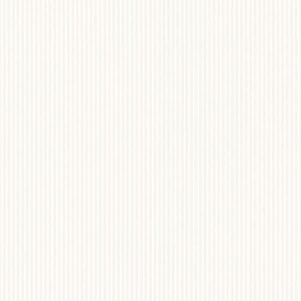 Manhattan Comfort Plano 32.7 Ft. X 20.5 In. Vinyl White Mini Striped Wallpaper Covering