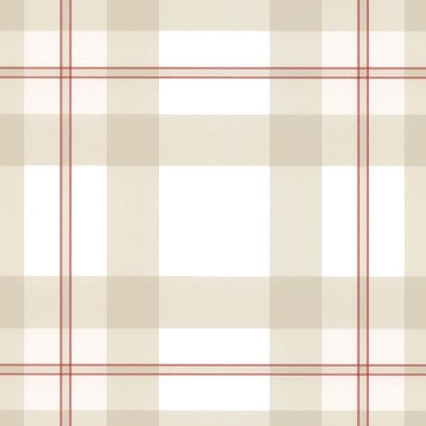 Manhattan Comfort Portsmouth 32.7 Ft. X 20.5 In. Vinyl Red Plaid Wallpaper Covering
