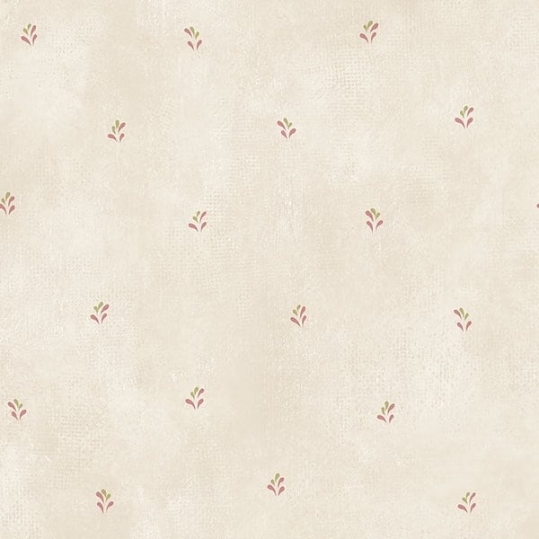 Manhattan Comfort Roanoke 32.7 Ft. X 20.5 In. Vinyl Pink Mini Floral Toile Wallpaper Covering