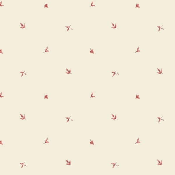 Manhattan Comfort Roanoke 32.7 Ft. X 20.5 In. Vinyl Red Leaves Harlequin Wallpaper Covering